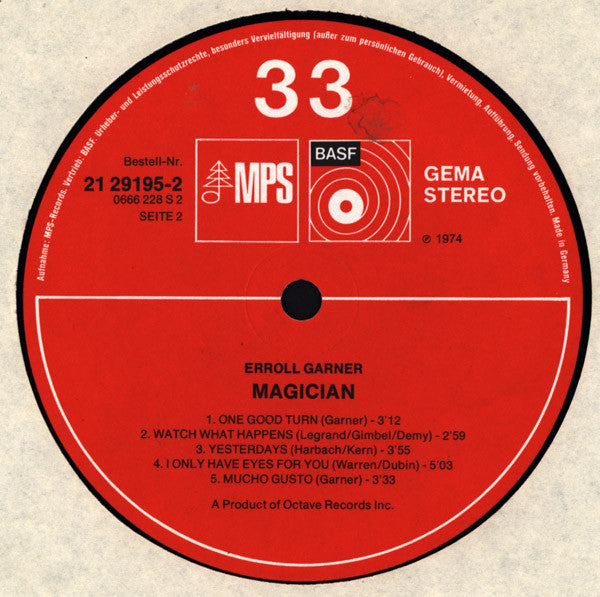 Erroll Garner – Magician LP vinyl record, image 4 of 4
