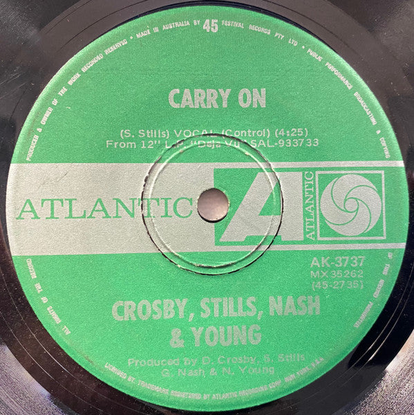 Crosby, Stills, Nash & Young – Teach Your Children 7" vinyl record, image 2 of 2
