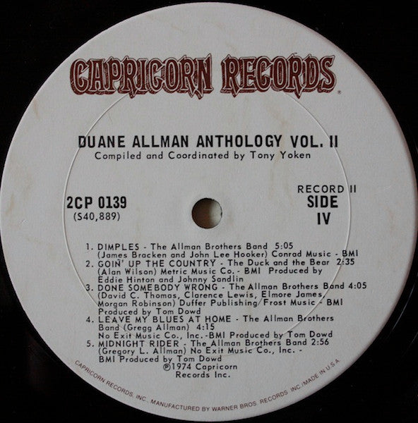 Duane Allman – An Anthology Vol. II (2xLP) LP vinyl record, image 5 of 8