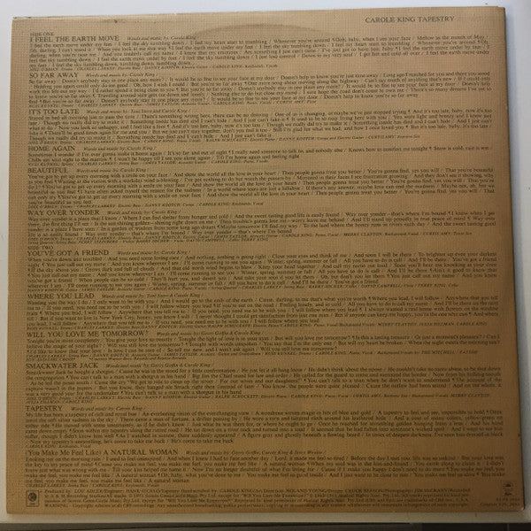 Carole King – Tapestry LP vinyl record, image 4 of 6
