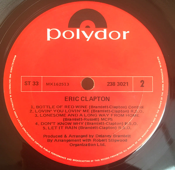 Eric Clapton – Eric Clapton LP vinyl record, image 4 of 4