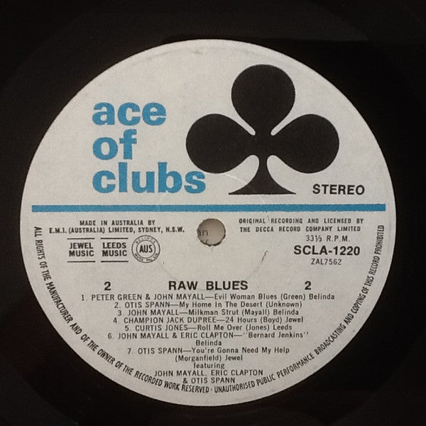 Various – Raw Blues LP vinyl record, image 4 of 4
