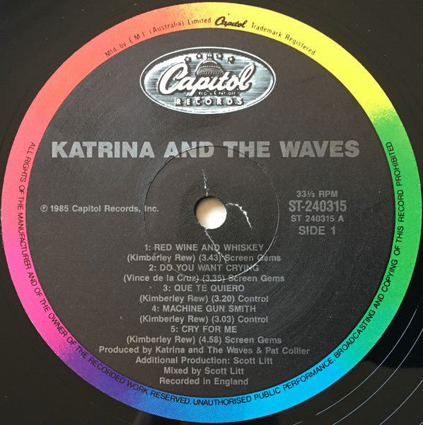 Katrina And The Waves – Katrina And The Waves LP vinyl record, image 3 of 4