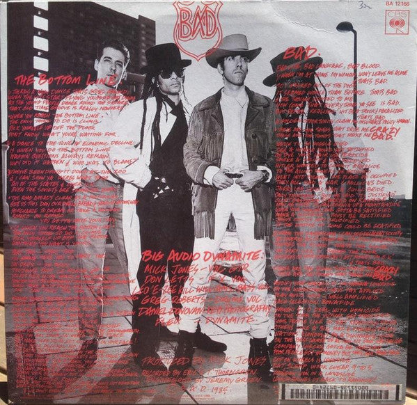 Big Audio Dynamite – The Bottom Line 12" vinyl record, image 2 of 5