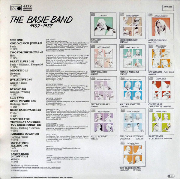 Count Basie – The Basie Band 1952 - 1957 LP vinyl record, image 2 of 4