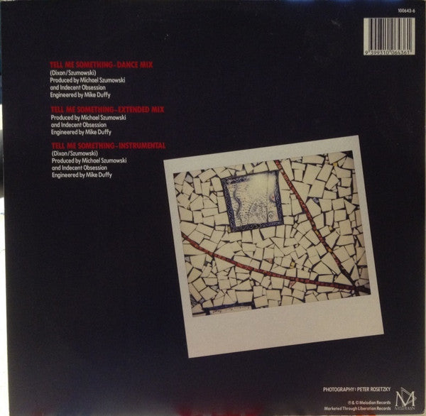 Indecent Obsession – Tell Me Something 12" vinyl record, image 2 of 4
