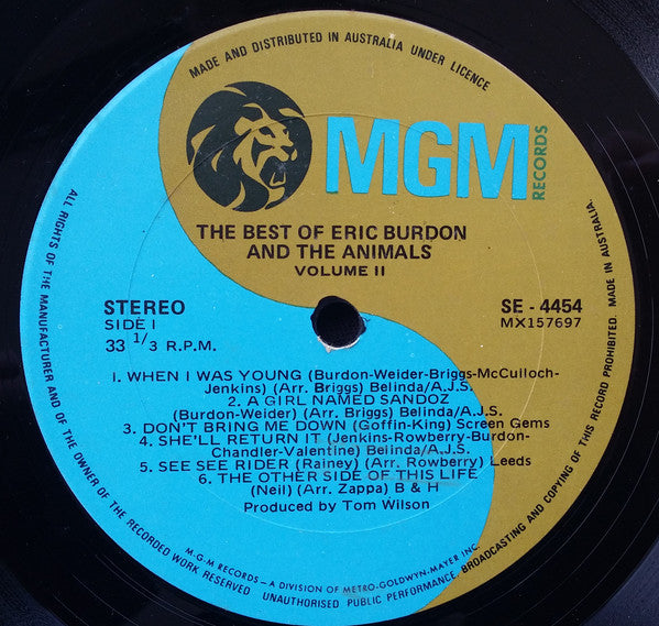 Eric Burdon & The Animals – The Best Of Eric Burdon And The Animals Vol. II LP vinyl record, image 3 of 4