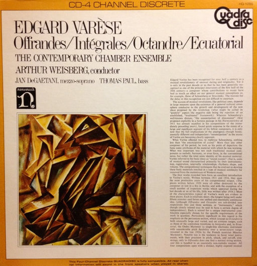 Edgard Varèse – Offrandes / Intégrales / Octandre / Ecuatorial