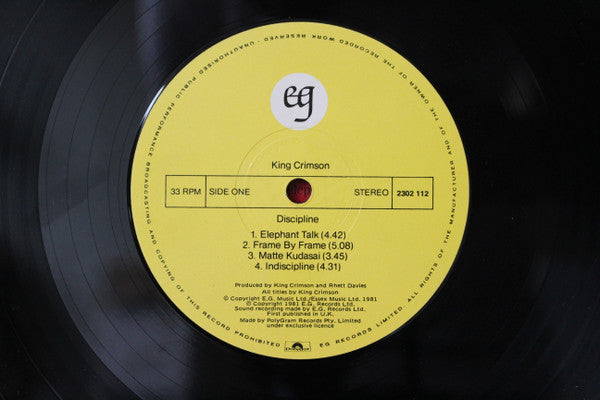 King Crimson – Discipline LP vinyl record, image 3 of 4