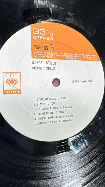 Stephen Stills – Illegal Stills LP vinyl record, image 3 of 7