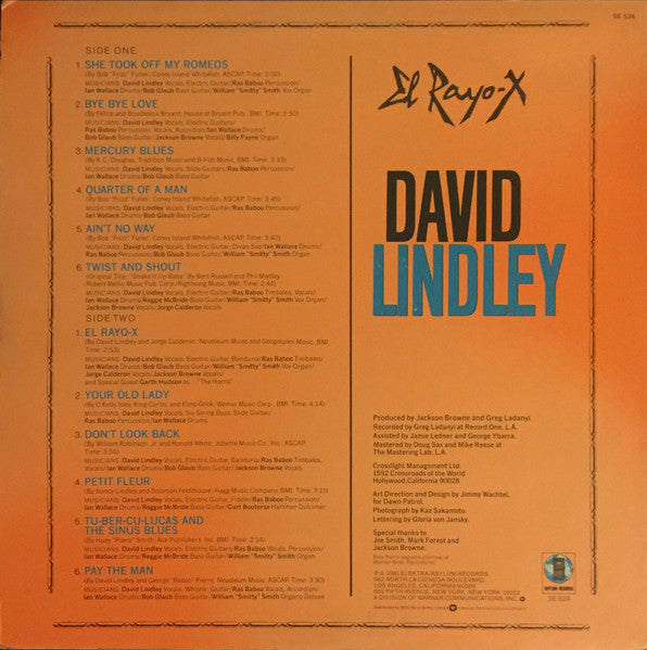 David Lindley – El Rayo-X LP vinyl record, image 2 of 6