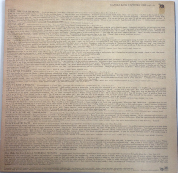 Carole King – Tapestry LP vinyl record, image 6 of 8