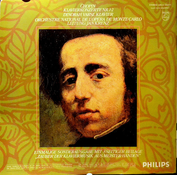 Frédéric Chopin, Dinorah Varsi, Orchestre National De L'Opéra De Monte-Carlo, Jan Krenz – Klavierkonzerte Nr. 1 - 2 LP vinyl record, image 3 of 4