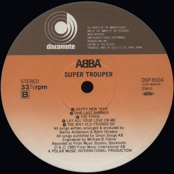 ABBA – Super Trouper = スーパー・トゥルーパー LP vinyl record, image 5 of 10