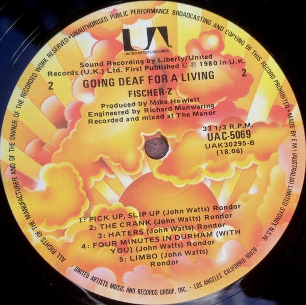 Fischer-Z – Going Deaf For A Living LP vinyl record, image 4 of 6