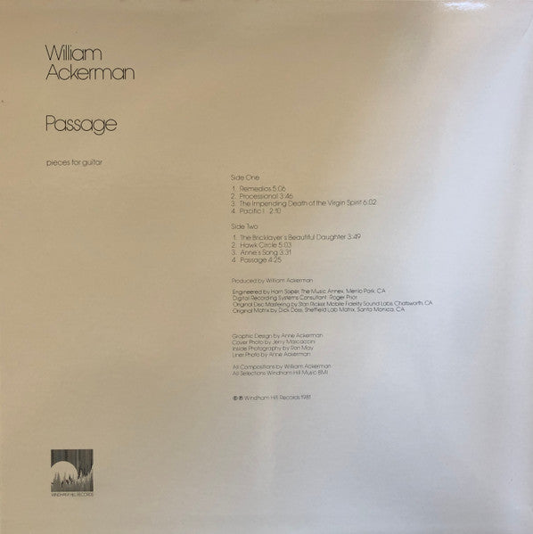 William Ackerman – Passage LP vinyl record, image 2 of 6