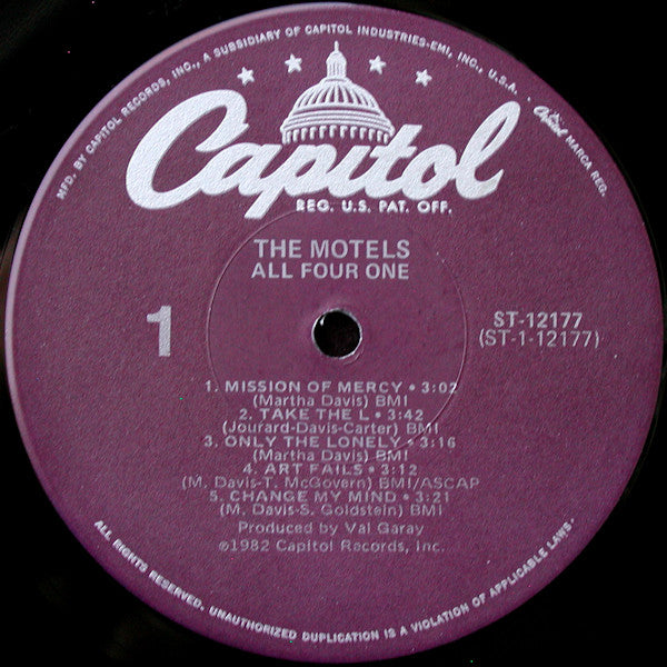 The Motels – All Four One LP vinyl record, image 3 of 8
