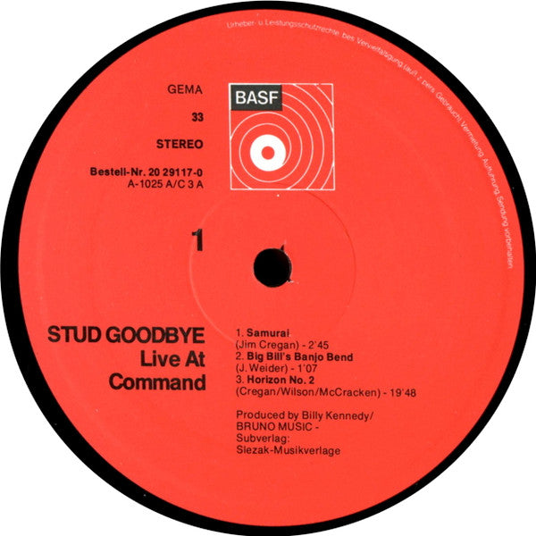 Stud – Goodbye (Live At Command) LP vinyl record, image 3 of 4