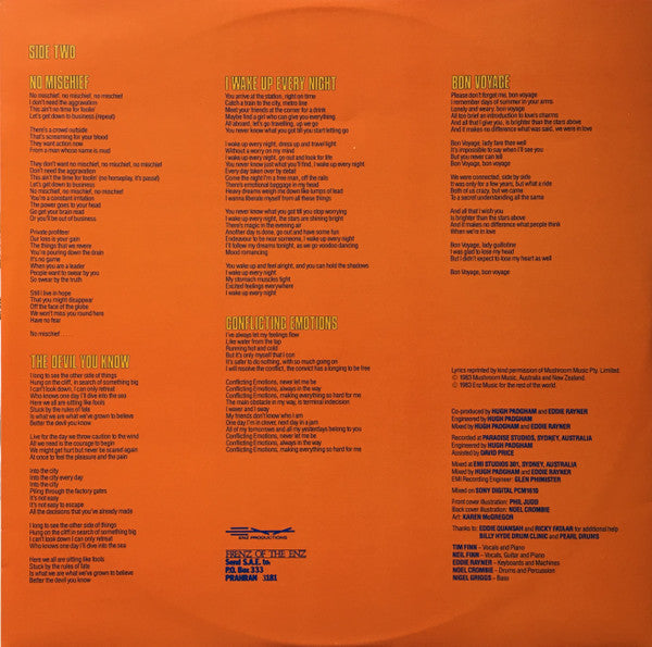 Split Enz – Conflicting Emotions LP vinyl record, image 6 of 6