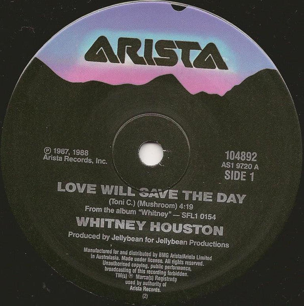 Whitney Houston – Love Will Save The Day 7" vinyl record, image 3 of 4