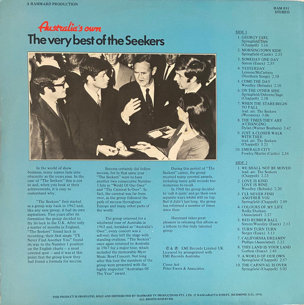 The Seekers – The Very Best Of The Seekers LP vinyl record, image 3 of 6