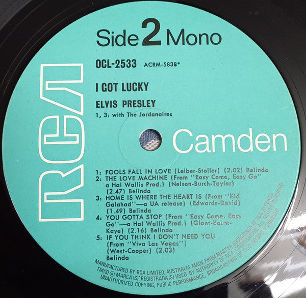 Elvis Presley – I Got Lucky LP vinyl record, image 4 of 4