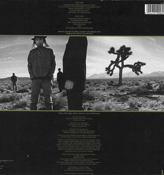 U2 – The Joshua Tree LP vinyl record, image 3 of 10