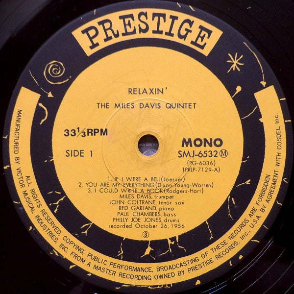 The Miles Davis Quintet – Relaxin' With The Miles Davis Quintet LP vinyl record, image 4 of 7