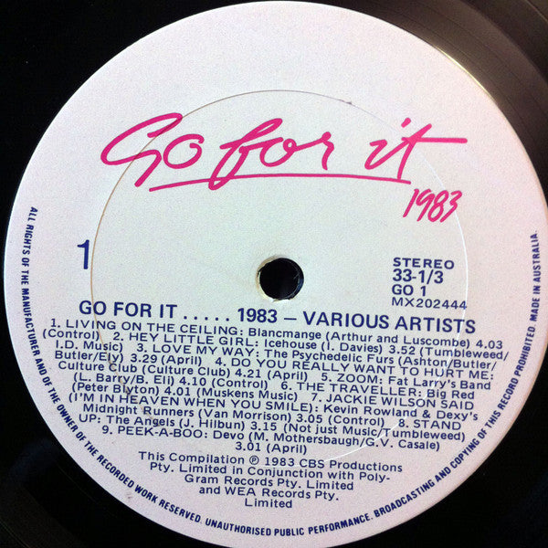 Various – Go For It 1983 LP vinyl record, image 3 of 4