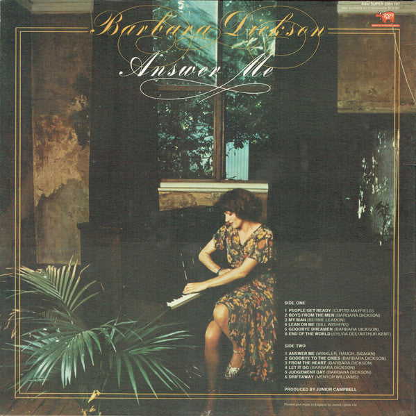 Barbara Dickson – Answer Me LP vinyl record, image 2 of 6
