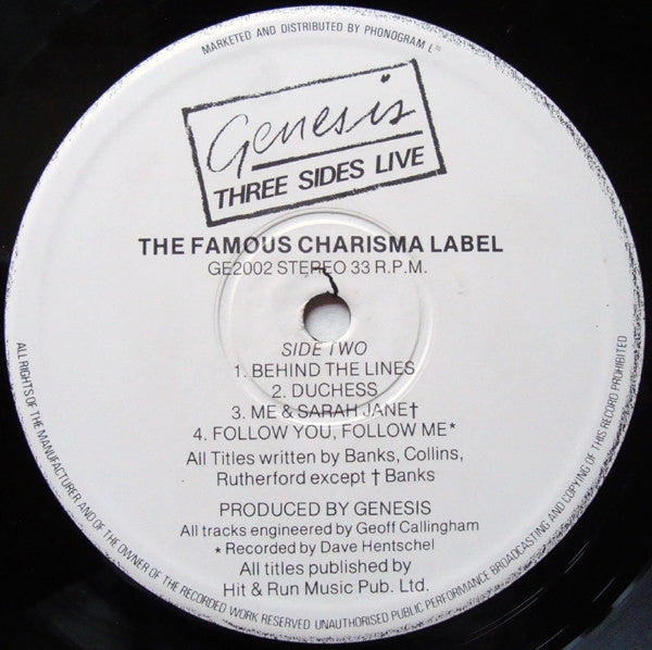 Genesis – Three Sides Live (2xLP) LP vinyl record, image 5 of 10