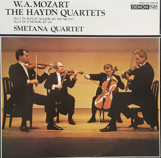 Wolfgang Amadeus Mozart, Smetana Quartet – The Haydn Quartets The Haydn Quartets No. 17 In B-Flat Major, "Hunt", Kv458 No. 15 In D Minor, Kv421 LP vinyl record, image 1 of 3