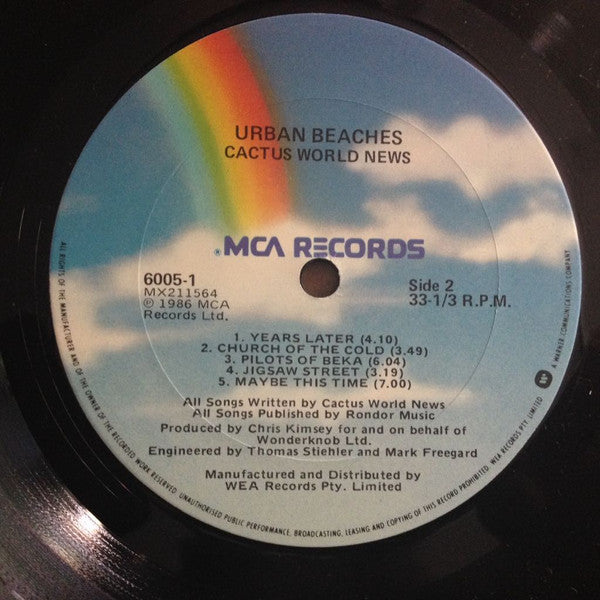 Cactus World News – Urban Beaches LP vinyl record, image 3 of 6