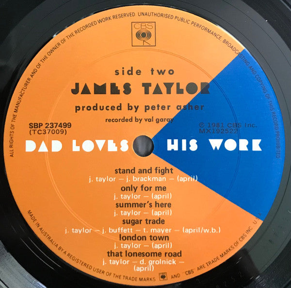 James Taylor – Dad Loves His Work / J.T. LP vinyl record, image 5 of 8