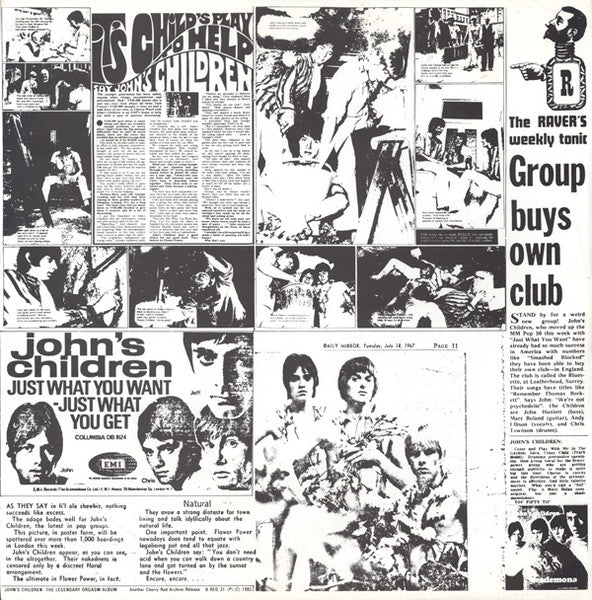 John's Children – The Legendary Orgasm Album LP vinyl record, image 5 of 6
