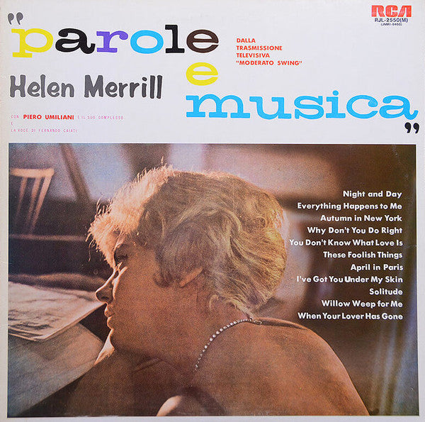 Helen Merrill – Parole E Musica LP vinyl record, image 2 of 8