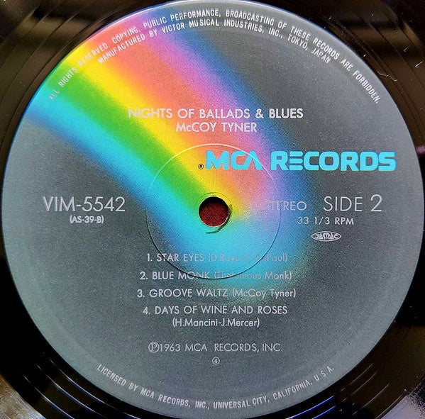 McCoy Tyner – Nights Of Ballads & Blues LP vinyl record, image 5 of 7