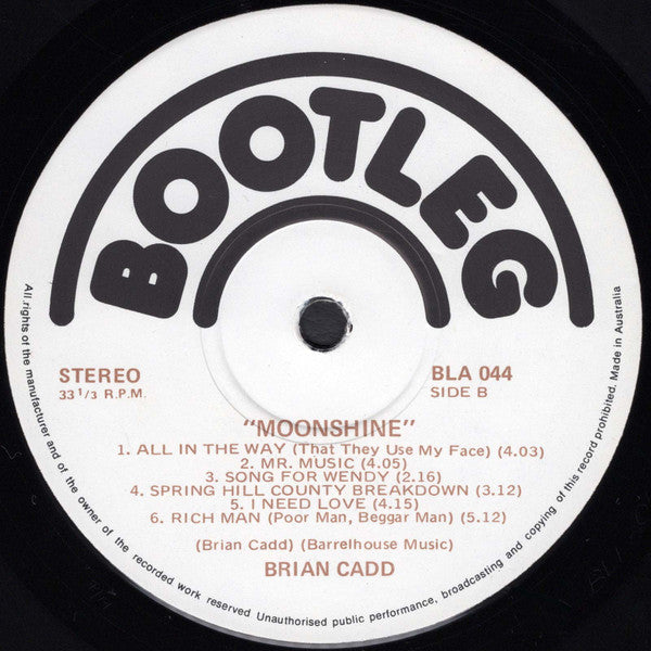 Brian Cadd – Moonshine LP vinyl record, image 6 of 6