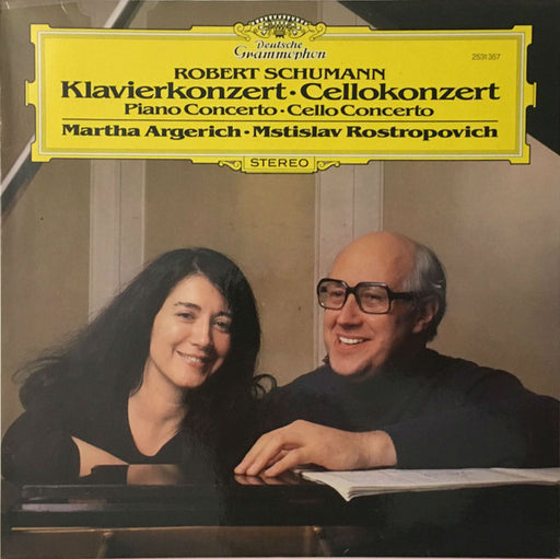 Robert Schumann, Martha Argerich, Mstislav Rostropovich – Klavierkonzert - Cellokonzert LP vinyl record, image 1 of 5