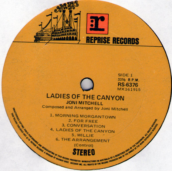 Joni Mitchell – Ladies Of The Canyon LP vinyl record, image 2 of 3