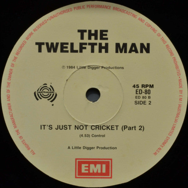 The 12th Man – It's Just Not Cricket 12" vinyl record, image 4 of 4