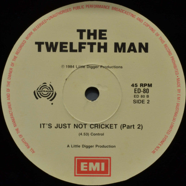 The 12th Man – It's Just Not Cricket 12" vinyl record, image 4 of 4