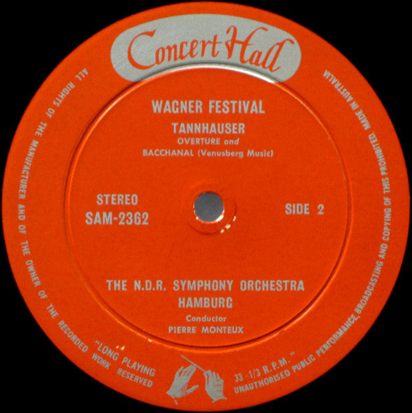 Richard Wagner, NDR Sinfonieorchester, Pierre Monteux – Wagner Festival LP vinyl record, image 4 of 4