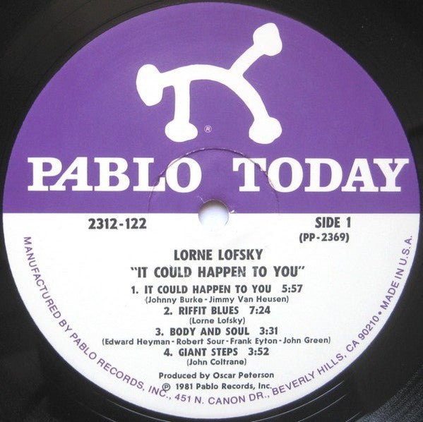 Lorne Lofsky – It Could Happen To You LP vinyl record, image 3 of 4