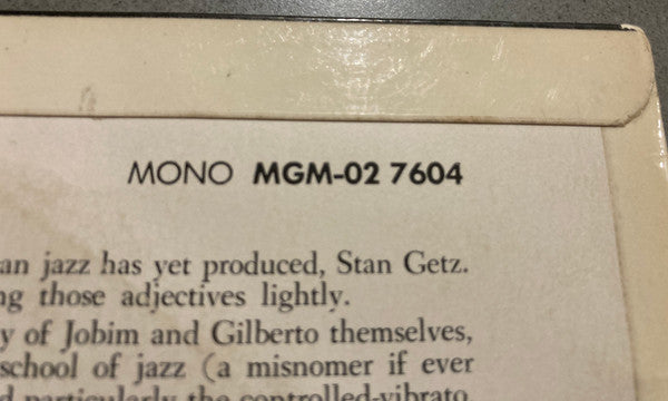 Stan Getz, João Gilberto, Antonio Carlos Jobim – Getz / Gilberto LP vinyl record, image 5 of 5