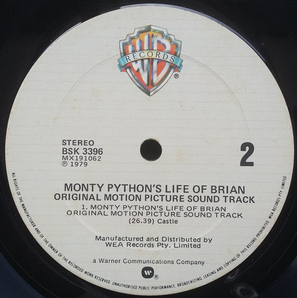 Monty Python – Monty Python's Life Of Brian (Original Motion Picture Soundtrack) LP vinyl record, image 4 of 6
