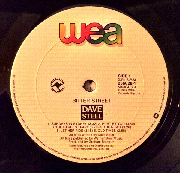 Dave Steel – Bitter Street LP vinyl record, image 4 of 4