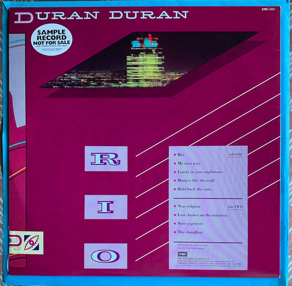 Duran Duran – Rio LP vinyl record, image 8 of 8