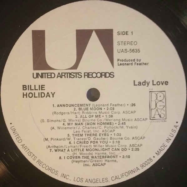 Billie Holiday – Lady Love LP vinyl record, image 3 of 4