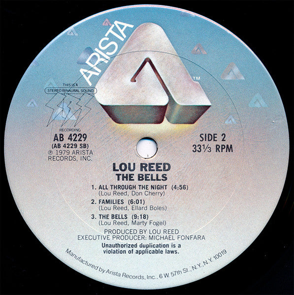 Lou Reed – The Bells LP vinyl record, image 4 of 7